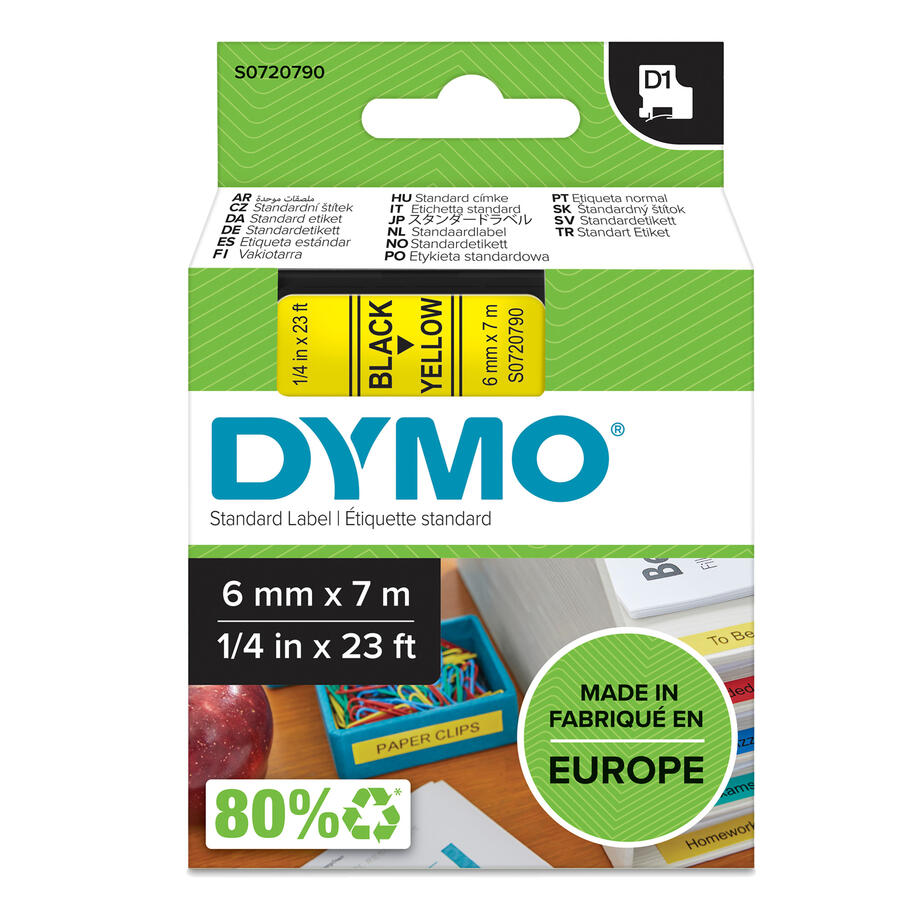 NASTRO DYMO TIPO D1 (6MMX7MT)