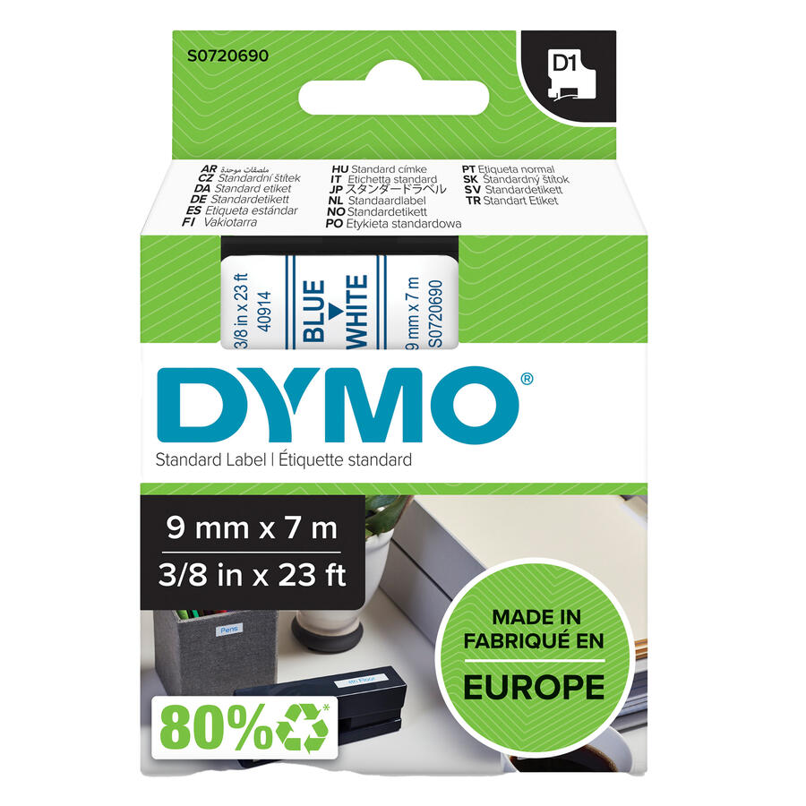 NASTRO DYMO TIPO D1 (9MMX7M)
