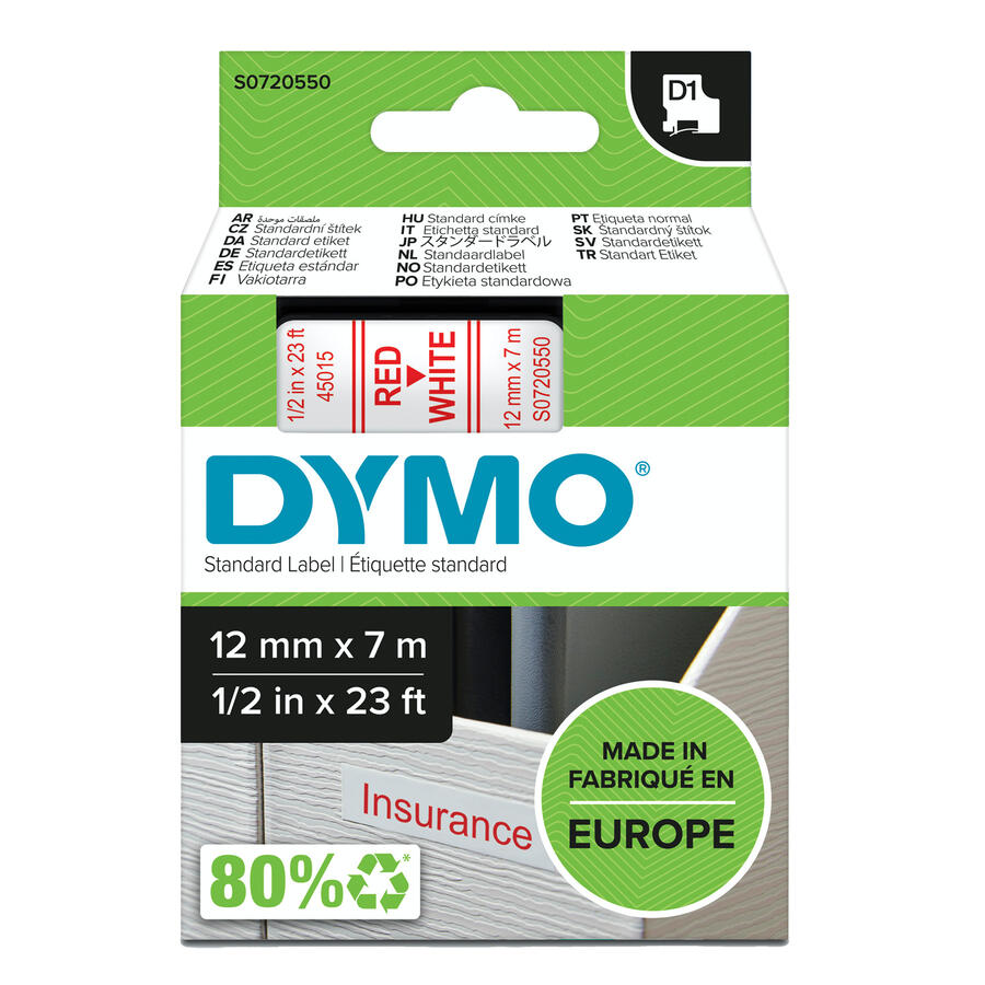 NASTRO DYMO TIPO D1 (12MMX7M)