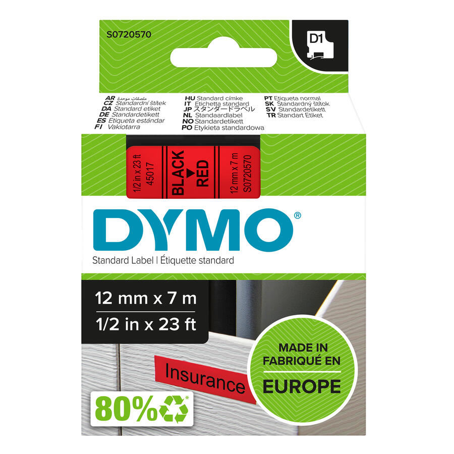 NASTRO DYMO TIPO D1 (12MMX7M)