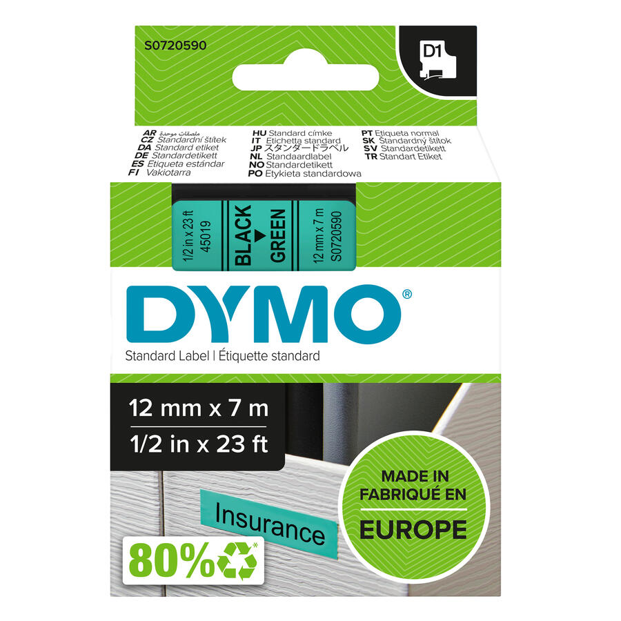 NASTRO DYMO TIPO D1 (12MMX7M)