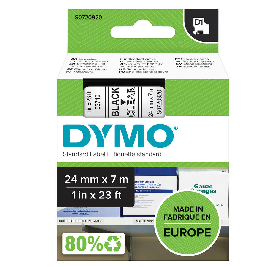 NASTRO DYMO TIPO D1 (24MMX7MT)