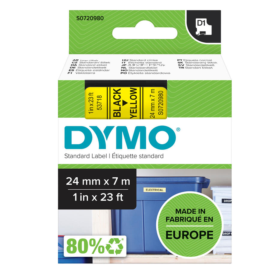 NASTRO DYMO TIPO D1 (24MMX7MT)