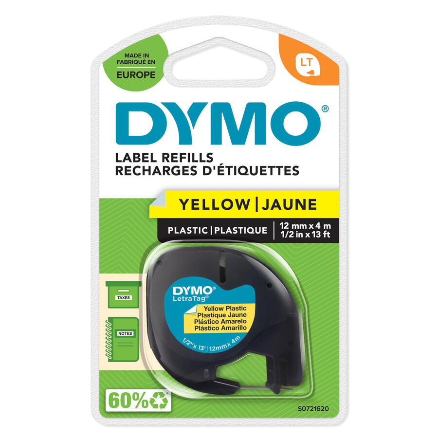 NASTRO IN PLASTICA DYMO LETRATAG 12MMX4M