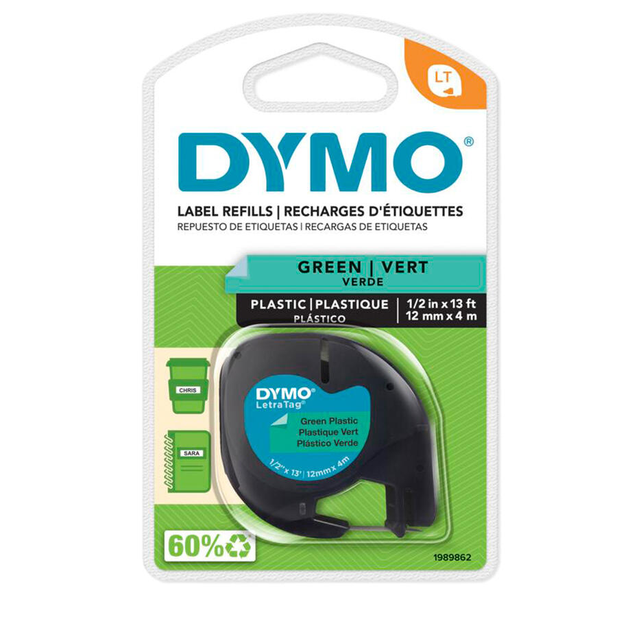 NASTRO IN PLASTICA DYMO LETRATAG 12MMX4M