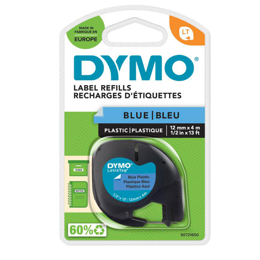 NASTRO IN PLASTICA DYMO LETRATAG 12MMX4M