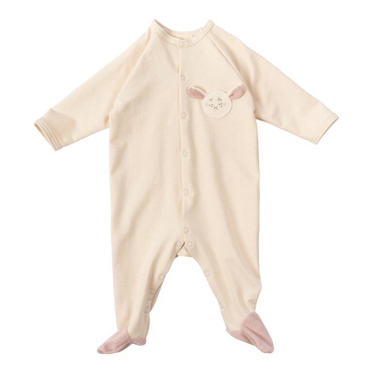 Tuta da notte in spugna francese con piedi – Cotone bio GOTS