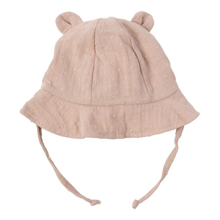 Cappello da sole in mussola con orecchie Teddy – Cotone bio GOTS - Misure e colori assortiti