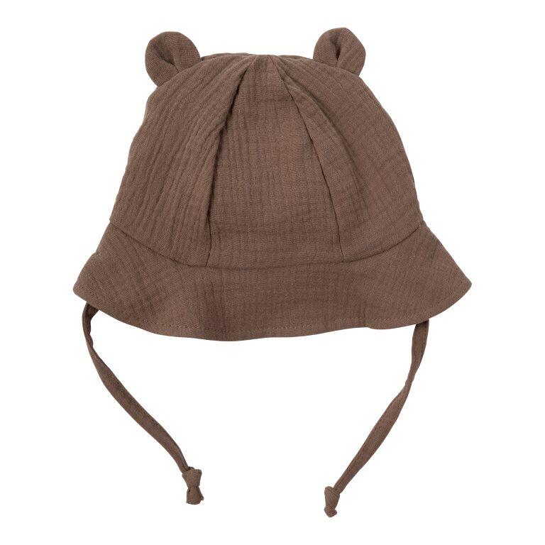Cappello da sole in mussola con orecchie Teddy – Cotone bio GOTS - Misure e colori assortiti
