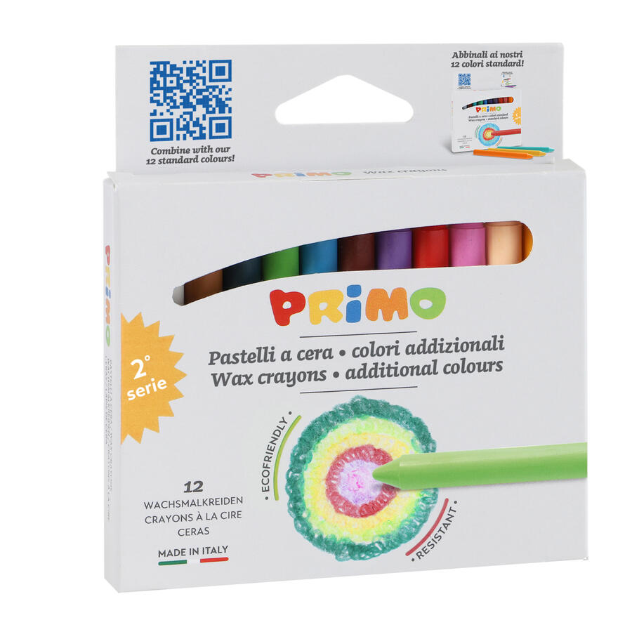 Pastelli a CERA  Ø9mm colori assortiti PRIMO