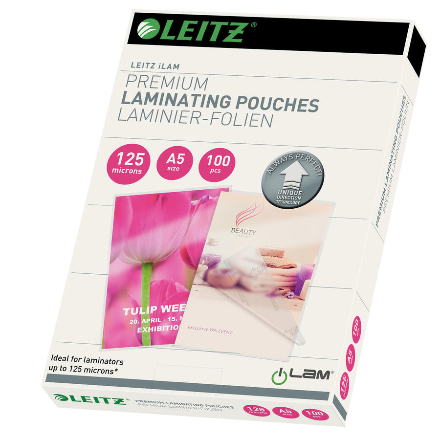 Pouches 125 micron formato A4 finitura lucida - conf. 100 pz