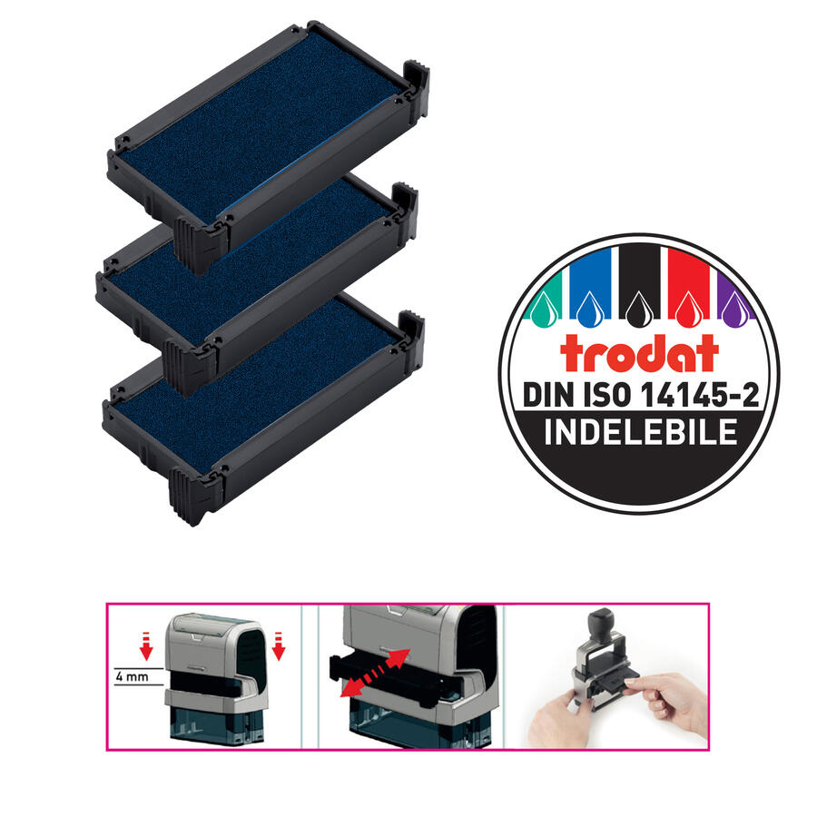 Tampone Ricambio per Timbro Autoinchiostrante TRODAT PRINTY 4911 - conf. 3 pz