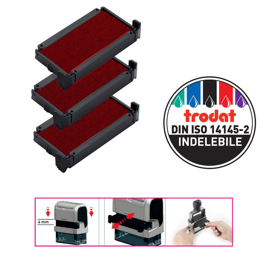 Tampone Ricambio per Timbro Autoinchiostrante TRODAT PRINTY 4911 - conf. 3 pz