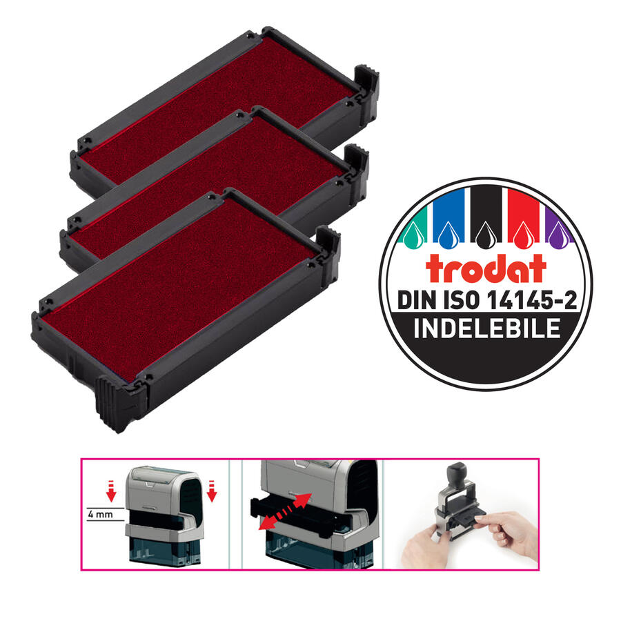 Tampone Ricambio per Timbro Autoinchiostrante TRODAT PRINTY 4910 - conf. 3 pz