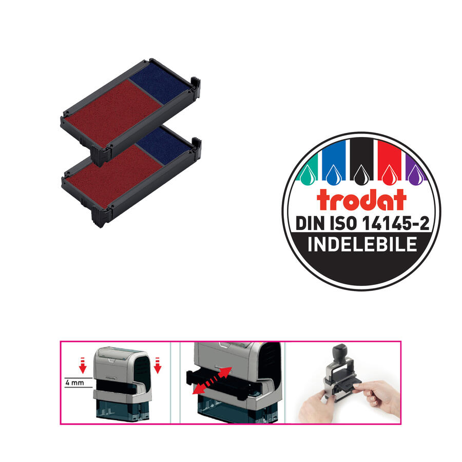 Tampone Ricambio per Timbro Autoinchiostrante TRODAT PRINTY 4912 - conf. 3 pz