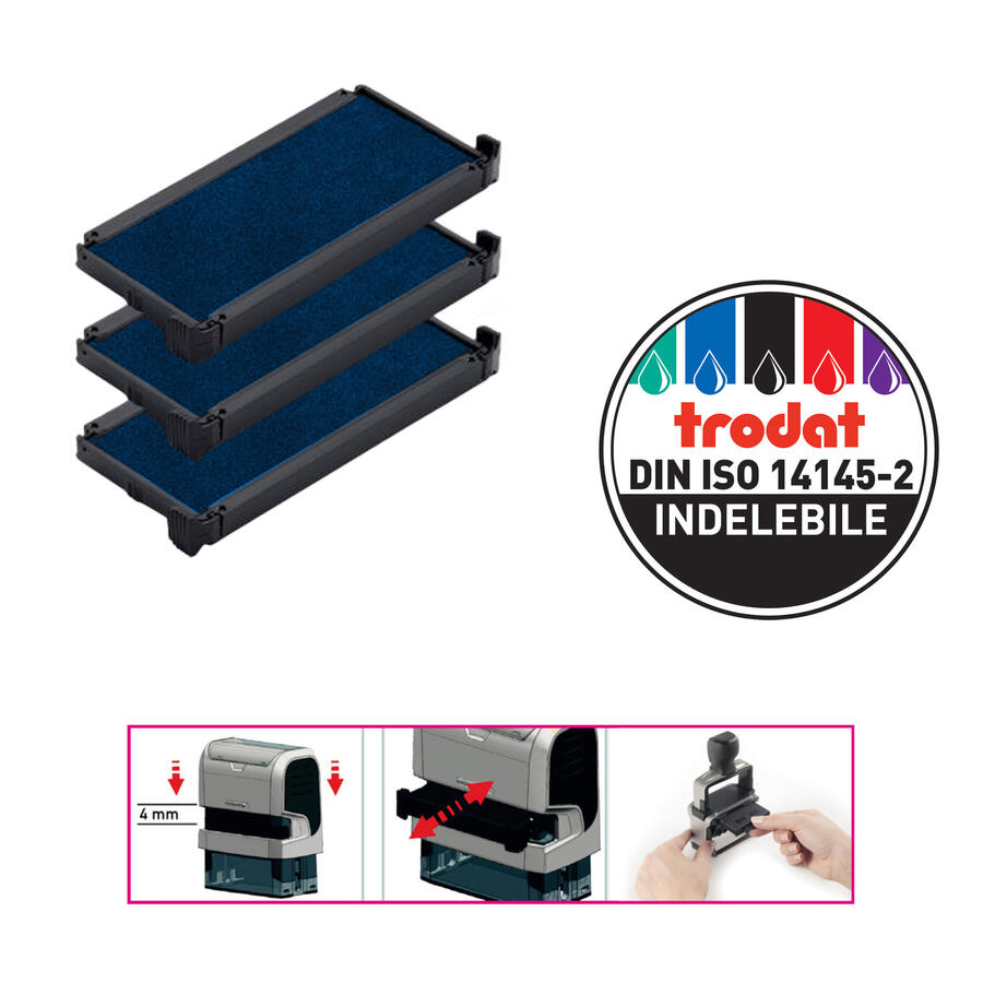 Tampone Ricambio per Timbro Autoinchiostrante TRODAT PRINTY 4915. conf. 3 pz
