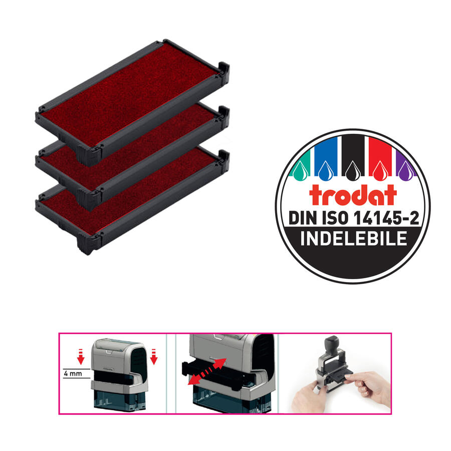 Tampone Ricambio per Timbro Autoinchiostrante TRODAT PRINTY 4915. conf. 3 pz