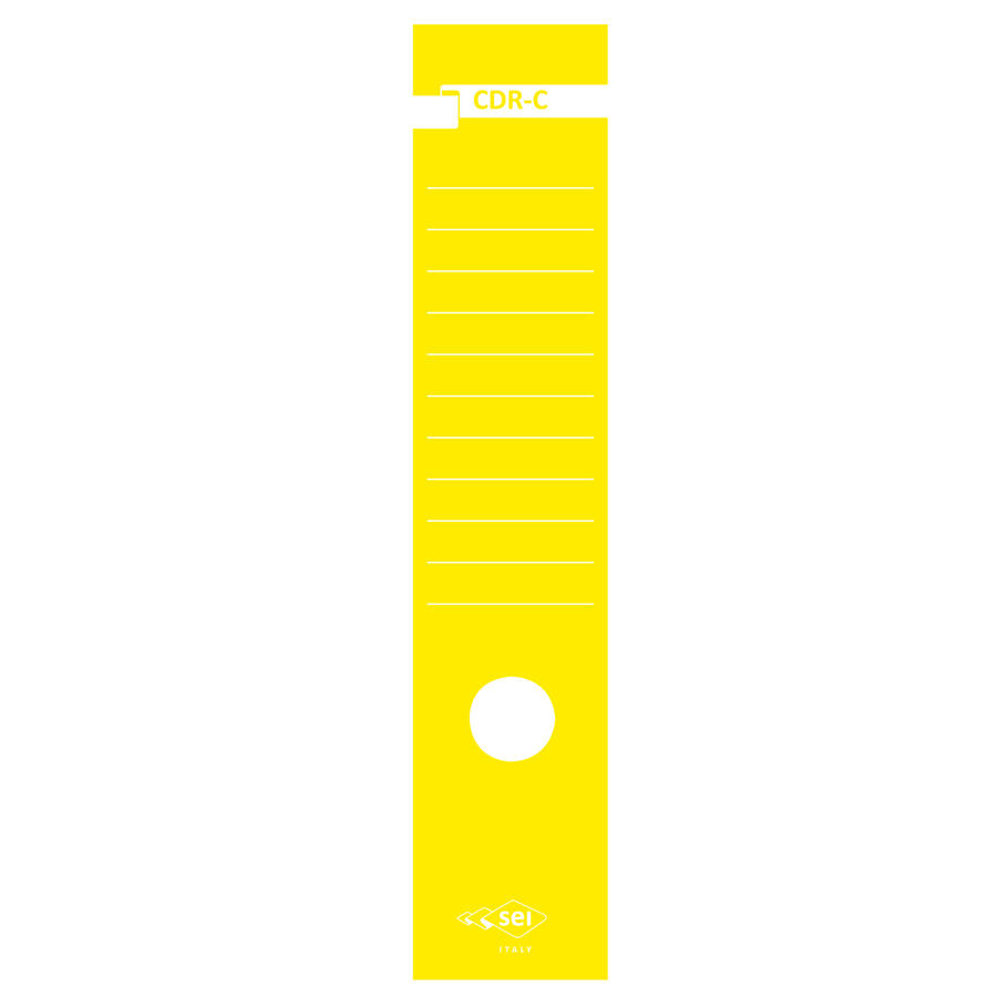 Copridorso per Raccoglitori d.so 8 cm in Carta Adesiva CDR-C SEI ROTA - conf. 10 pz