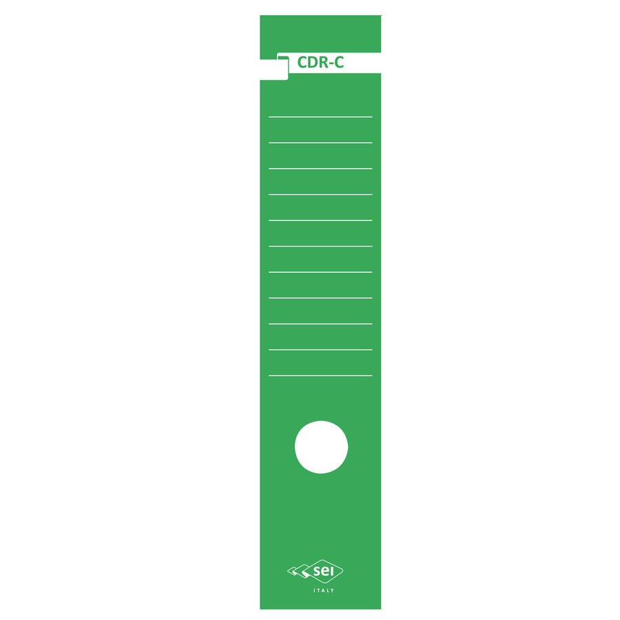 Copridorso per Raccoglitori d.so 8 cm in Carta Adesiva CDR-C SEI ROTA - conf. 10 pz