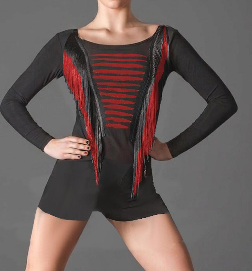 SWEATER WITH SWIVEL FRINGES LINED CENTRAL VENTS AND LONG SLEEVES U350