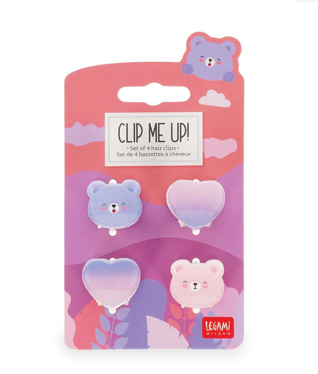 Set di 4 Mini Mollette per Capelli - Clip me up!