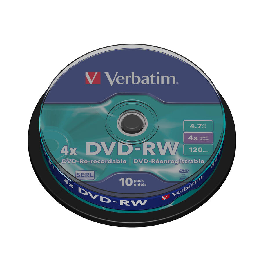 DVD-RW 4X 4.7GB Superfice Serigrafata VERBATIM