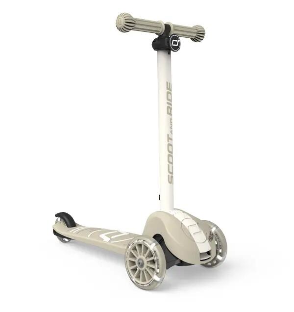 Scoot & Ride Highwaykick 3S – Scooter per bambini 3+ con doppio sterzo e ruote LED - Colori assortiti