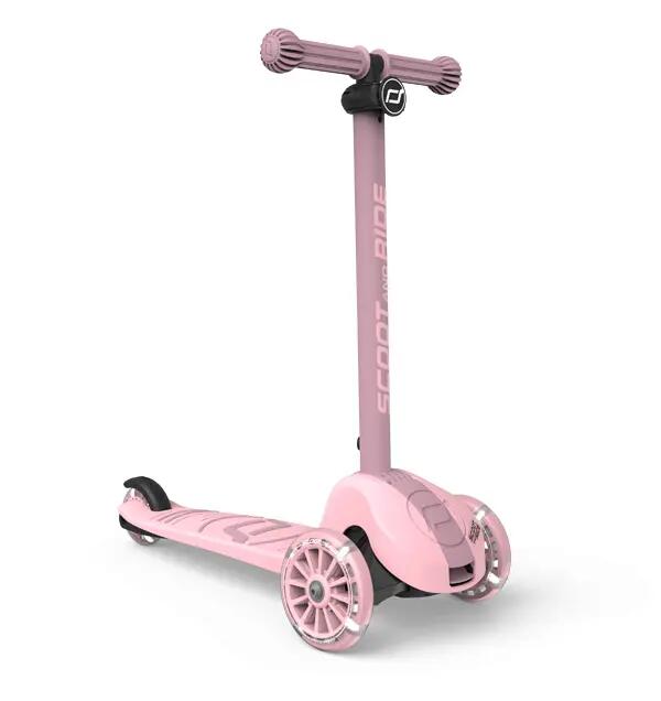 Scoot & Ride Highwaykick 3S – Scooter per bambini 3+ con doppio sterzo e ruote LED - Colori assortiti