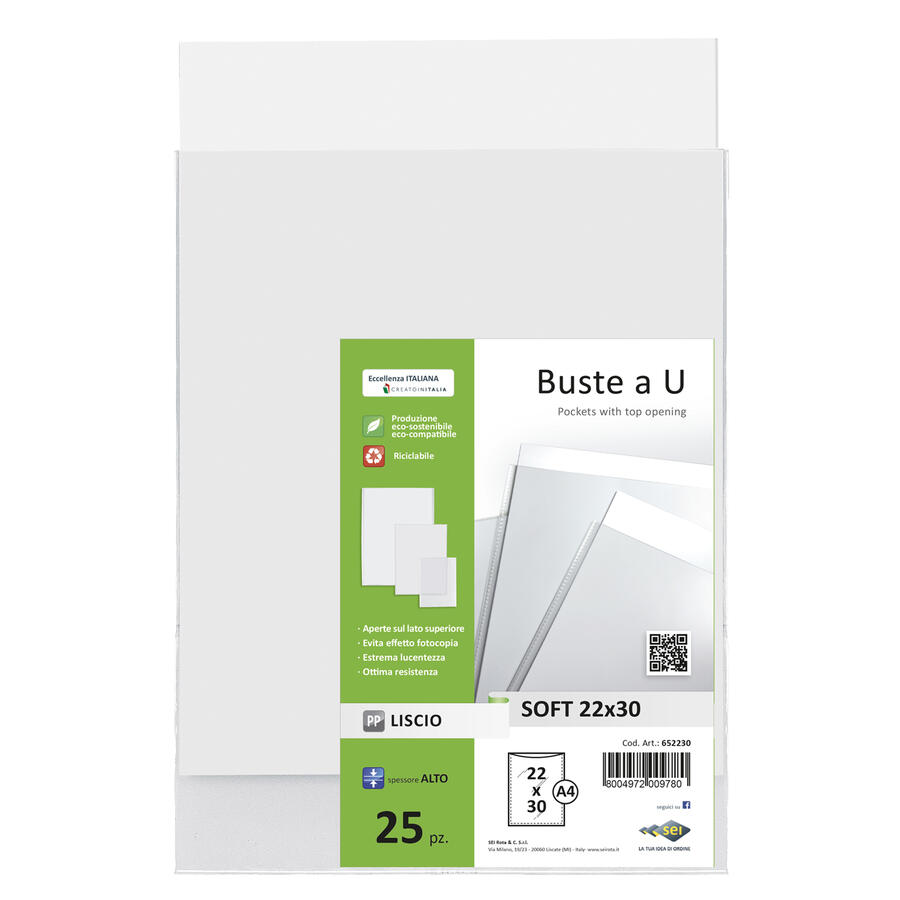 Busta a Sacco SOFT Lucida Trasparente SEI ROTA - conf. 25 pz
