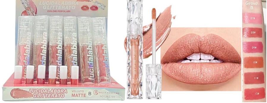 BELLA SHOPPING LUCIDALABBRA GLITTERATO MATTE [Conf. da 24 pezzi]