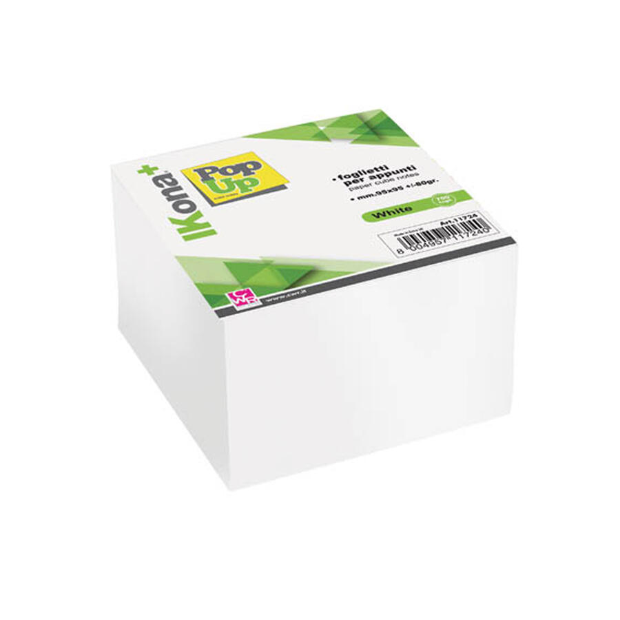 Cubo Blocco Carta 9.5 x 9.5 700 Fogli IKONA+