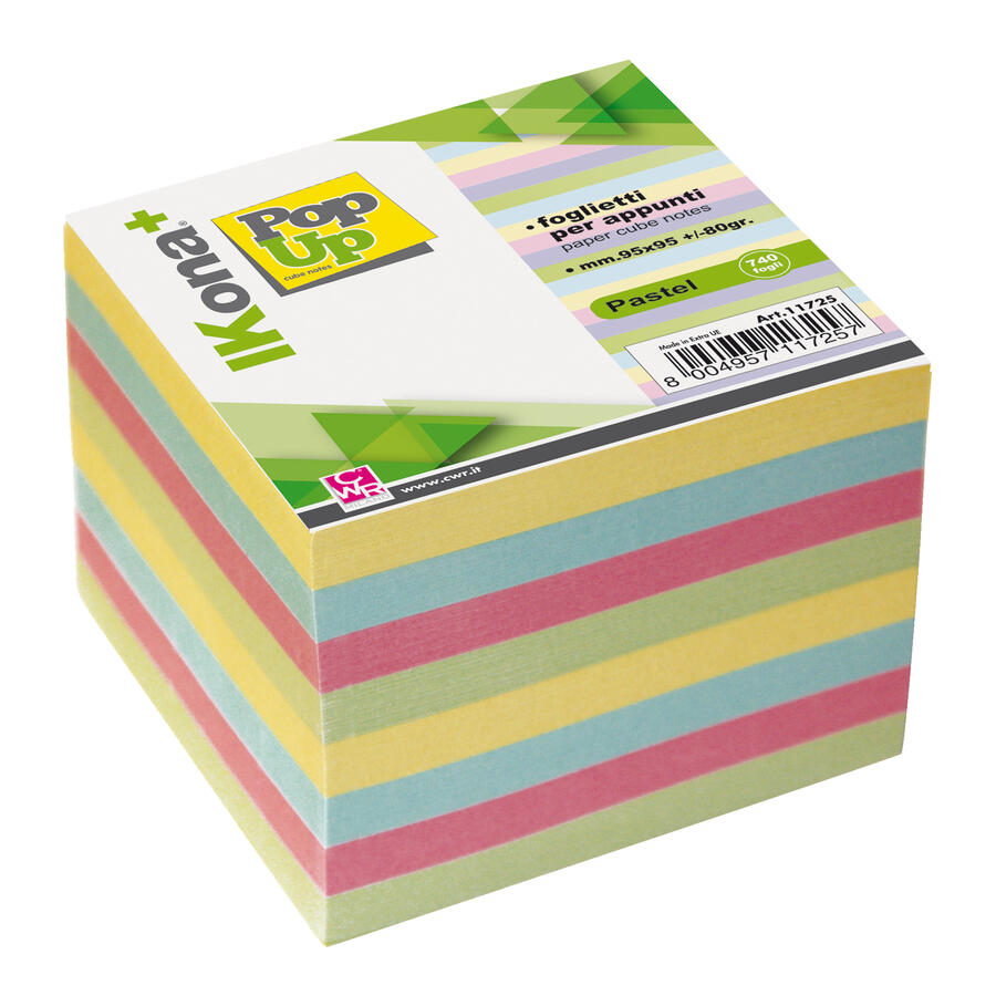 Cubo Blocco Carta 9.5 x 9.5 700 Fogli IKONA+