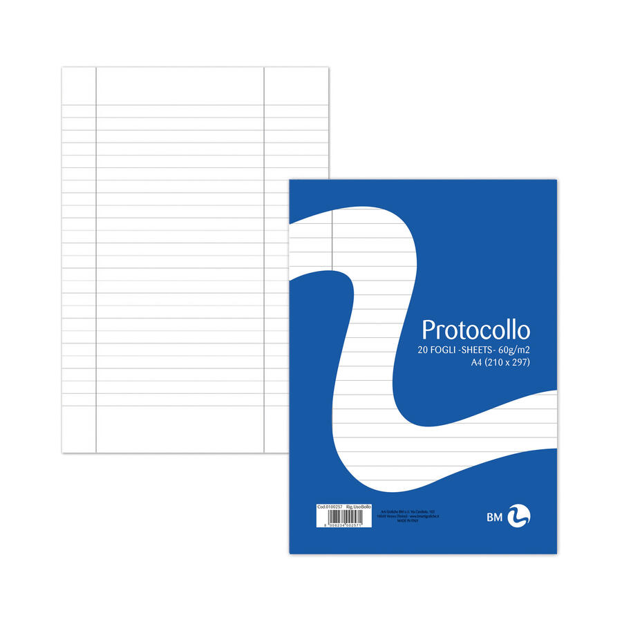 Risma Carta Protocollo A4 60 gr BM - conf. 20 pz