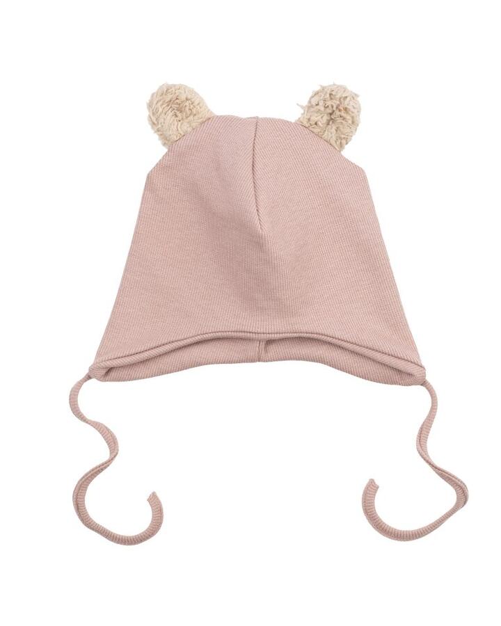 Cappello con orecchie di peluche – Cotone biologico GOTS