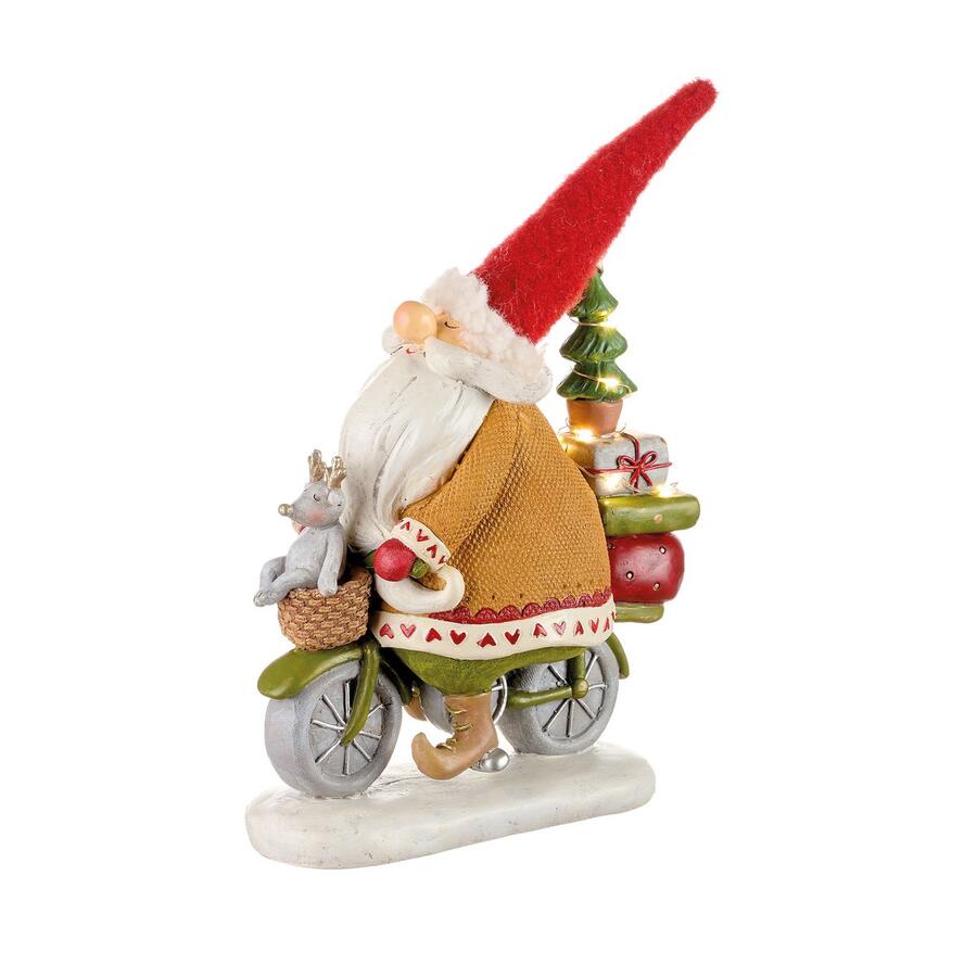 L'Oca Nera Babbo Natale "Polar Express" — statuina decorativa in resina, 3 colori