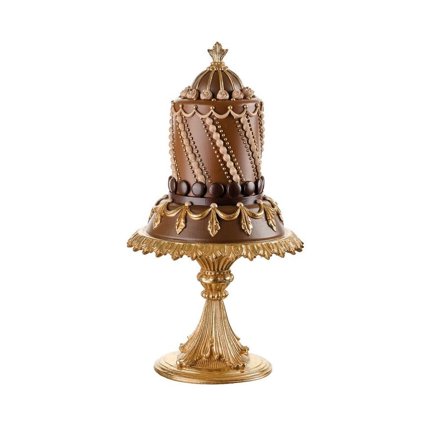 L'Oca Nera Alzata Chocolate Dreams — porta dolci da appoggio in resina e vetro, 4 modelli