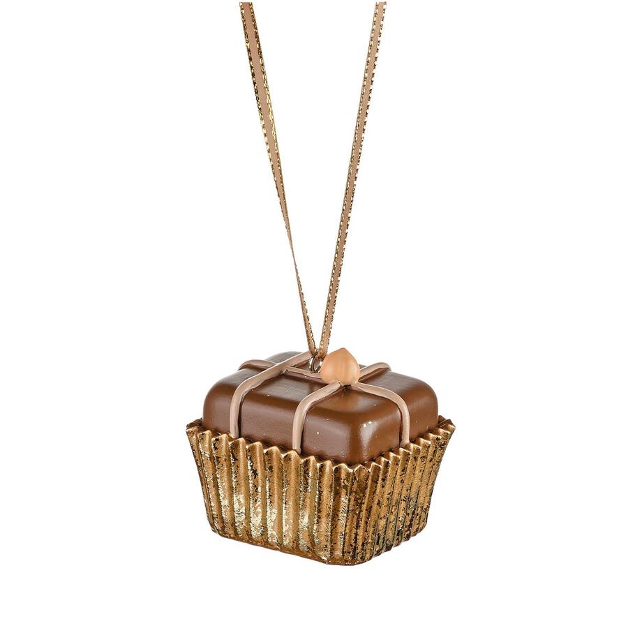 L'Oca Nera Pendente Chocolate Dreams — decorazione natalizia da appendere in resina, 6 fantasie