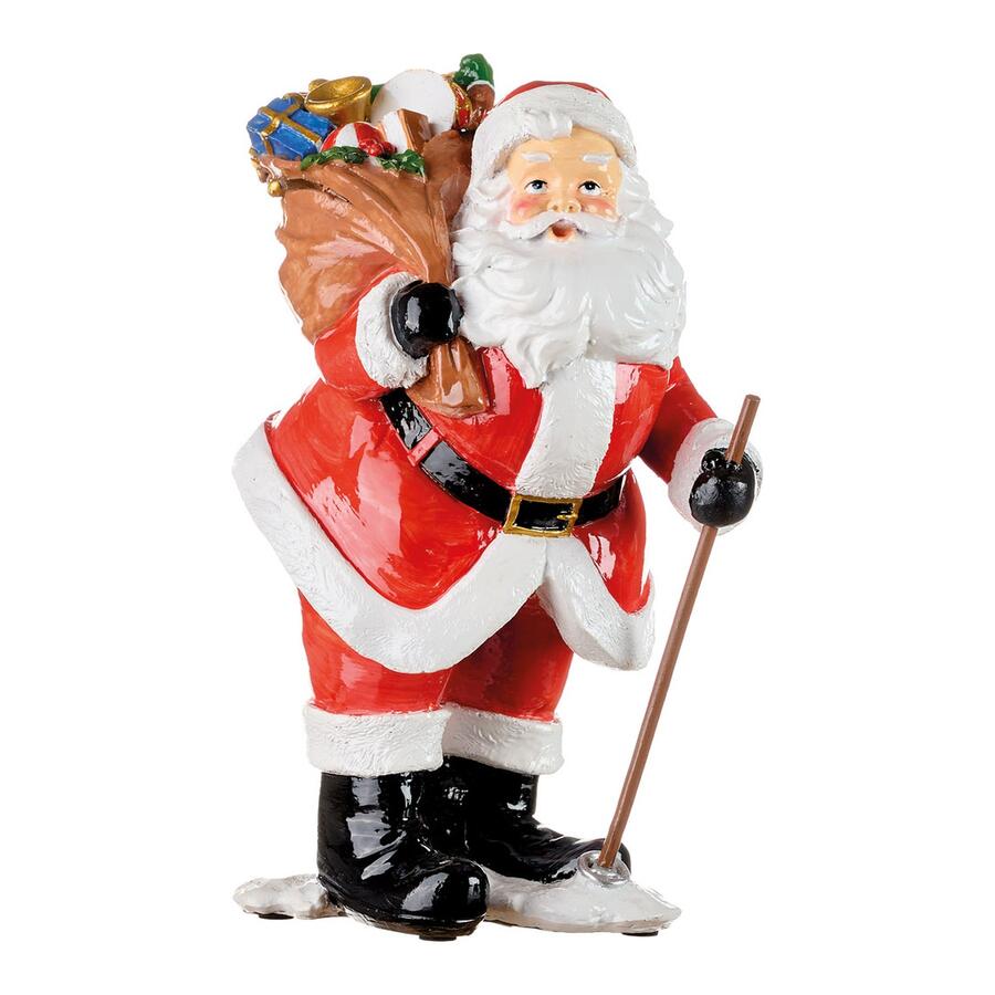 L'Oca Nera Hi Santa! — Babbo Natale con Sacco Doni, Statuina Decorativa in Resina, 3 Modelli