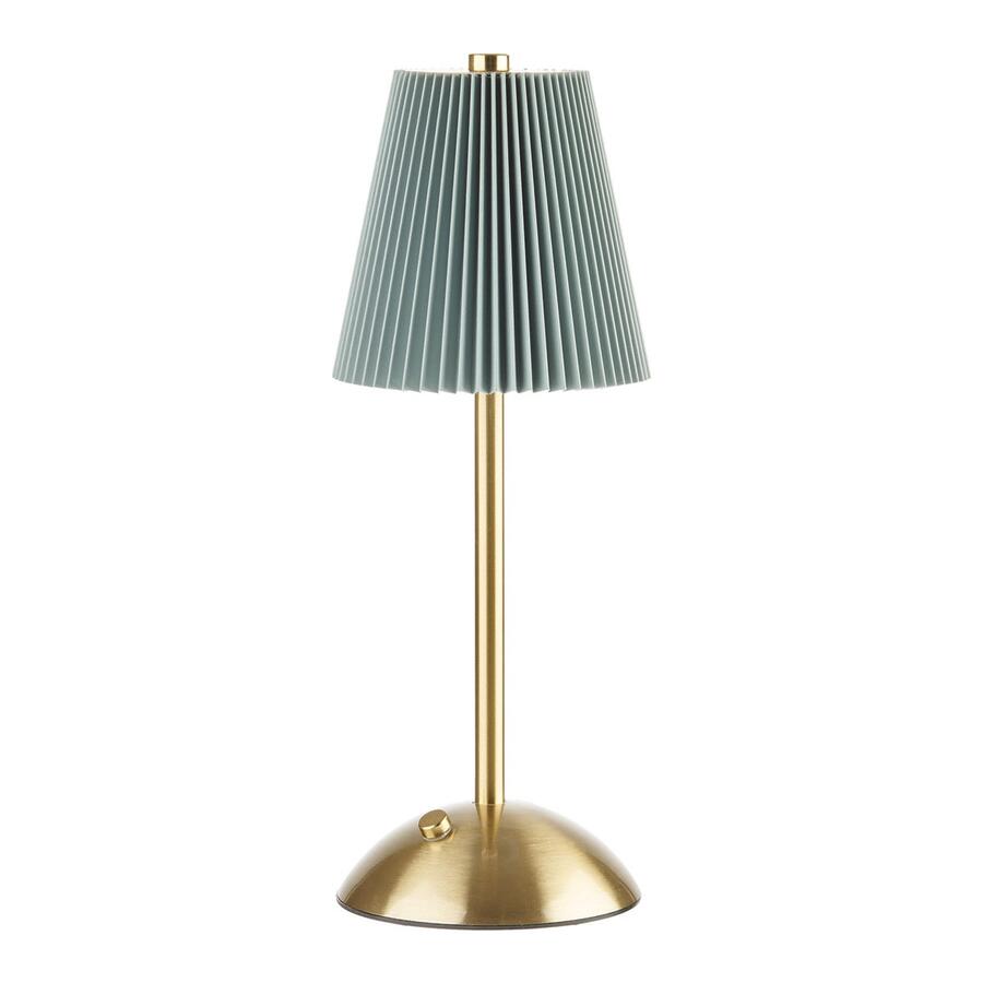 L'Oca Nera Lampada da Tavolo LED USB Romantica Atmosfera — Paralume Plissettato, 5 Colori