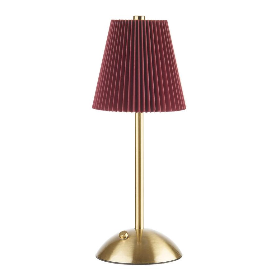L'Oca Nera Lampada da Tavolo LED USB Romantica Atmosfera — Paralume Plissettato, 5 Colori