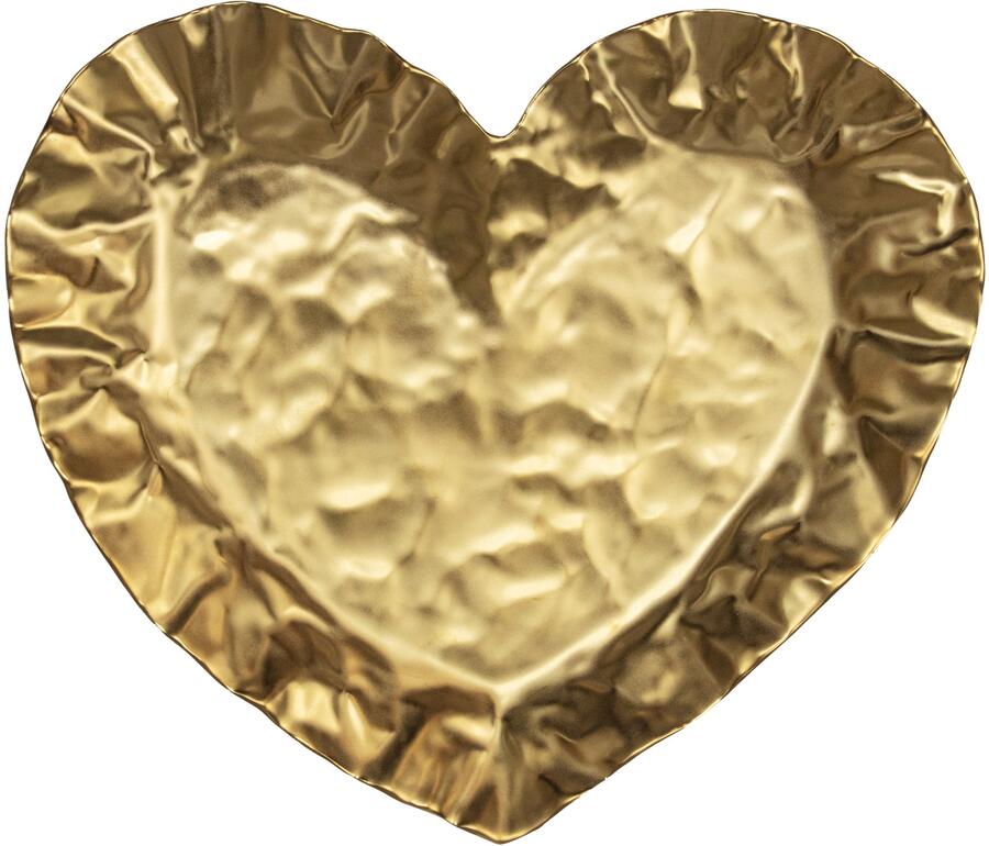 Livellara Milano - Piatto a Forma di Cuore Doropak, Porcellana Oro
