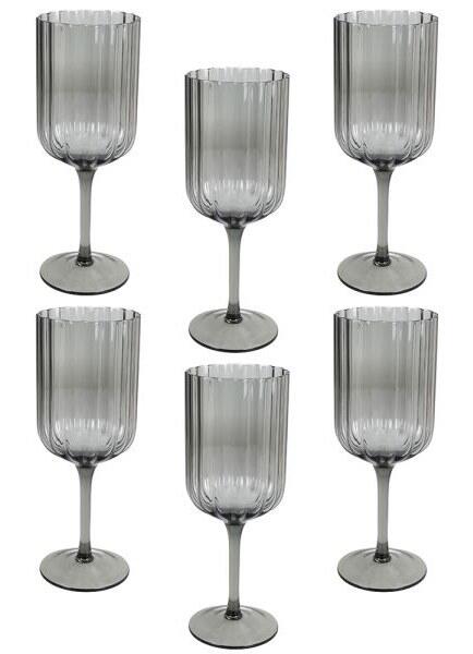 Tognana Set 6 Calici in Vetro Dalia 350 cc — Blu, Verde o Grigio