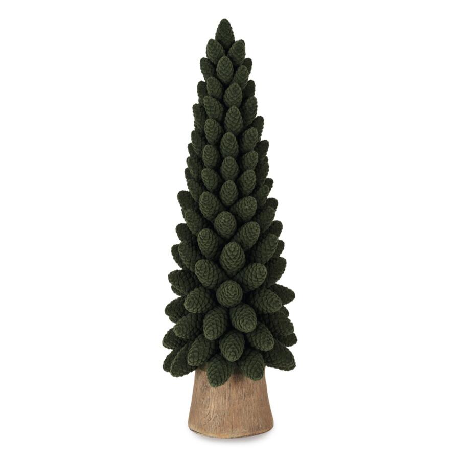Henriette Albero Pigne Red&Gold X’Mas - alberello decorativo con base in legno, 2 misure disponibili