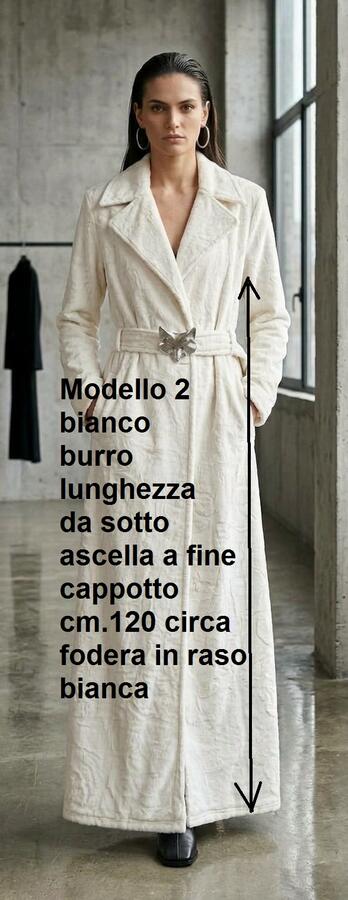 1071 Cappotto lungo in cavallino ecologico a pelo corto sartoria Italiana