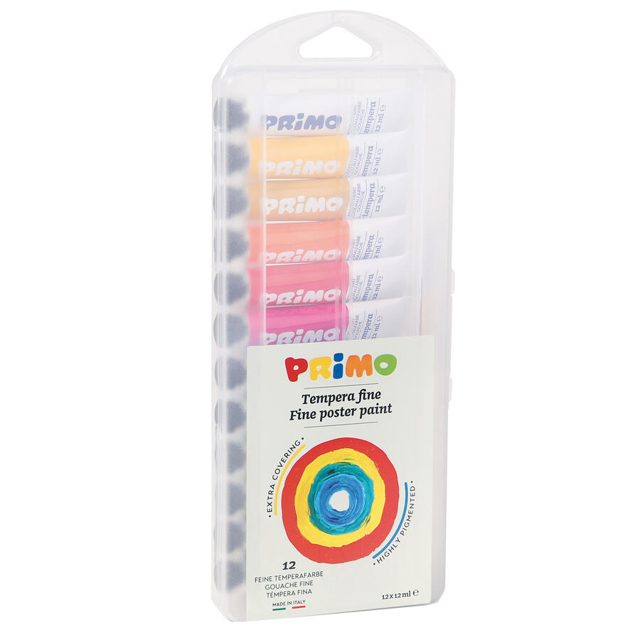Astuccio tubi di TEMPERA da 12ml PRIMO