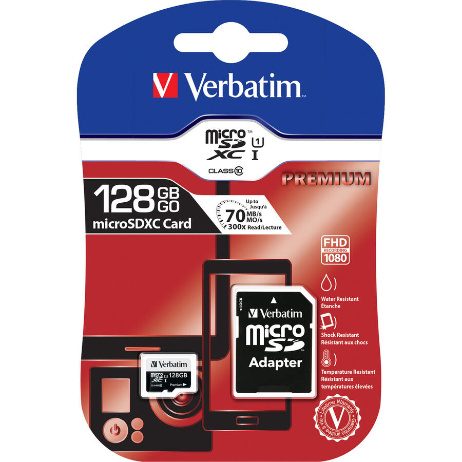 Micro SD CARD HC Classe 10 fino a 45 mb/s VERBATIM