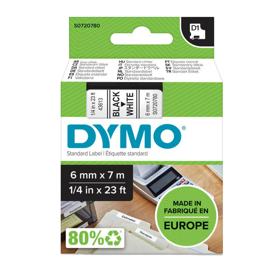 NASTRO DYMO TIPO D1 (6MMX7MT)