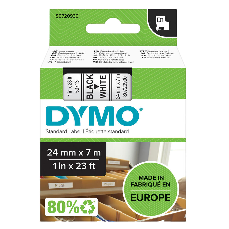 NASTRO DYMO TIPO D1 (24MMX7MT)