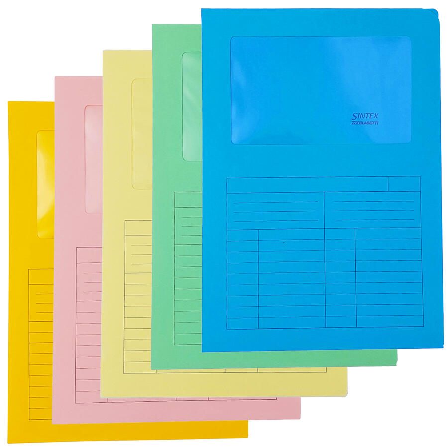Confezione cartelline con finestra SINTEX BLASETTI