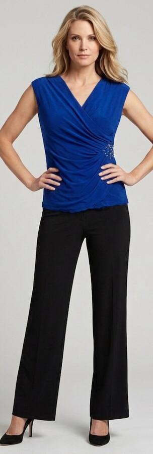 MAGLIA IN TACTEL INCROCIATA CON STRASS NEL LATO 6-0018